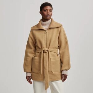 Varley Pearson Fleece Coat Size Small Prairie Sand/Beige